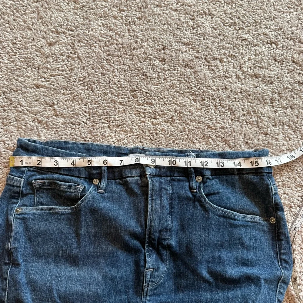 Good American Good Legs Crop Leg Jeans - Dark Blue Size 16 - Picture 6 of 11